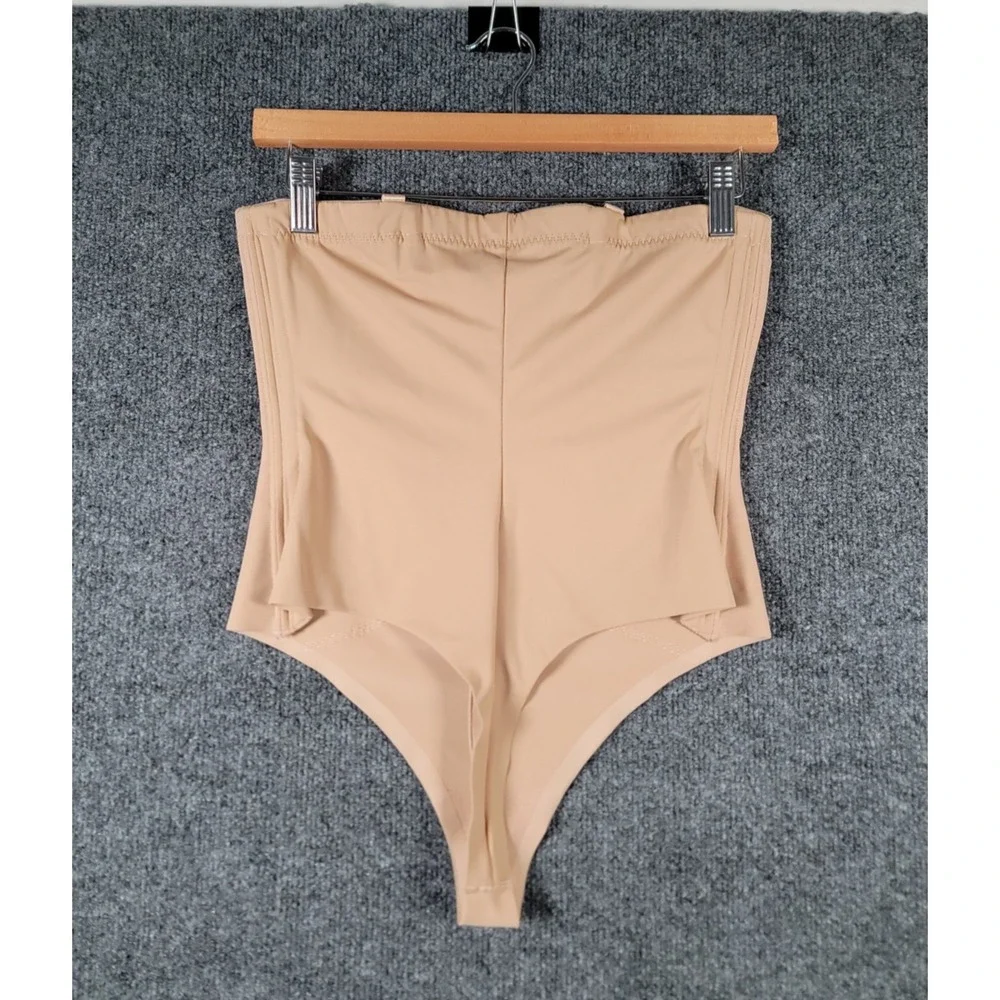 HoneyLove SuperPower Thong Size 1X Beige Sculptwear Panty Shapewear Stretchy